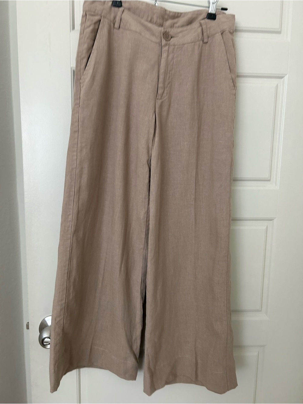 Brochu Walker Crop Wide Leg Pants tencel linen Relaxed Fit